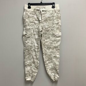 Calvin Klein performance white gray camo cargo pants size small petite